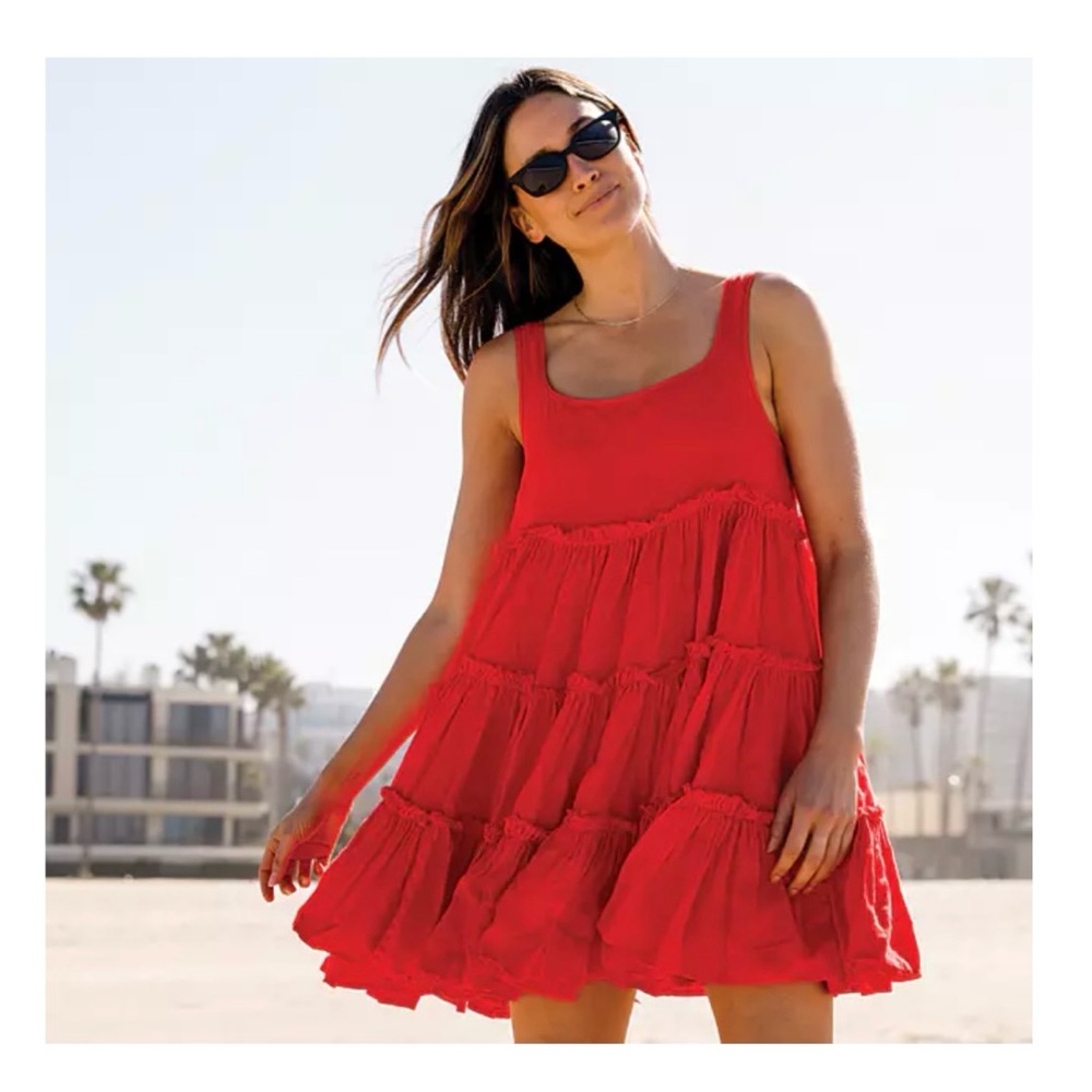 Left On Friday Half Day Dress - Red - Medium